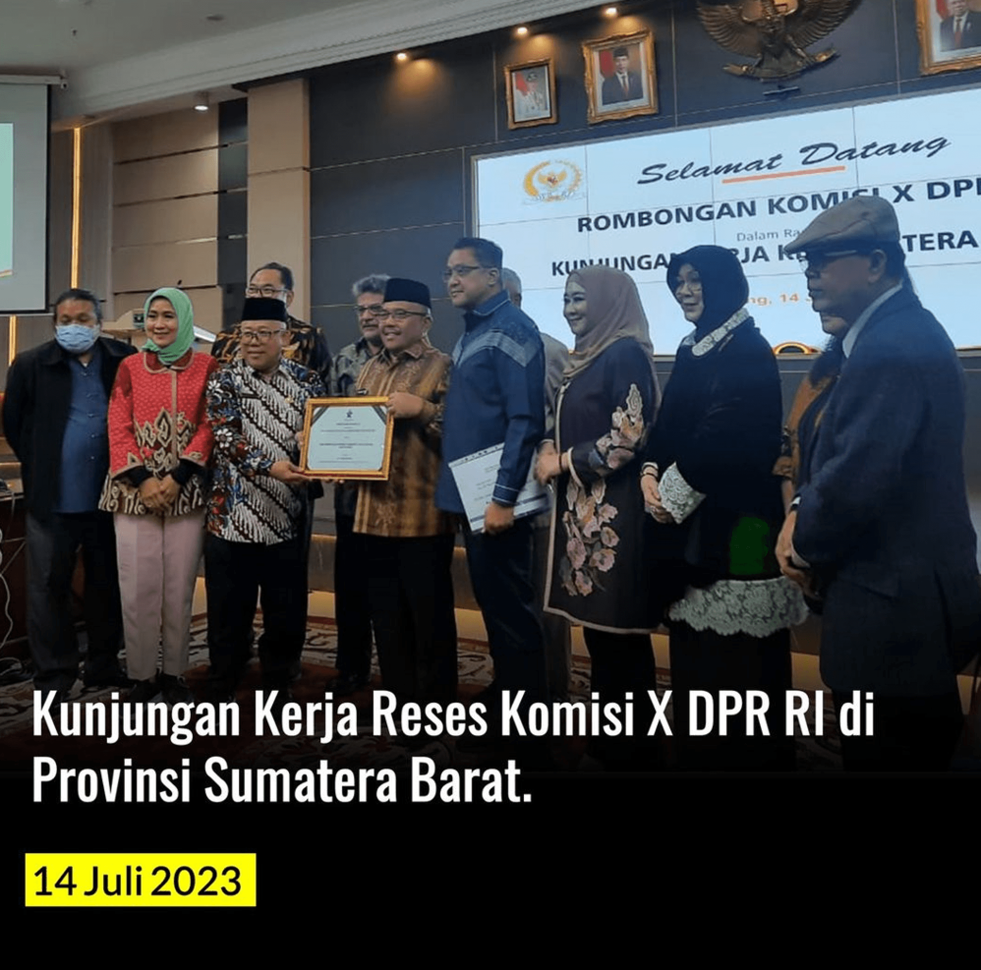 Kunjungan Kerja Reses Komisi X DPR RI Bersama Perpusnas RI di Provinsi Sumatra Barat