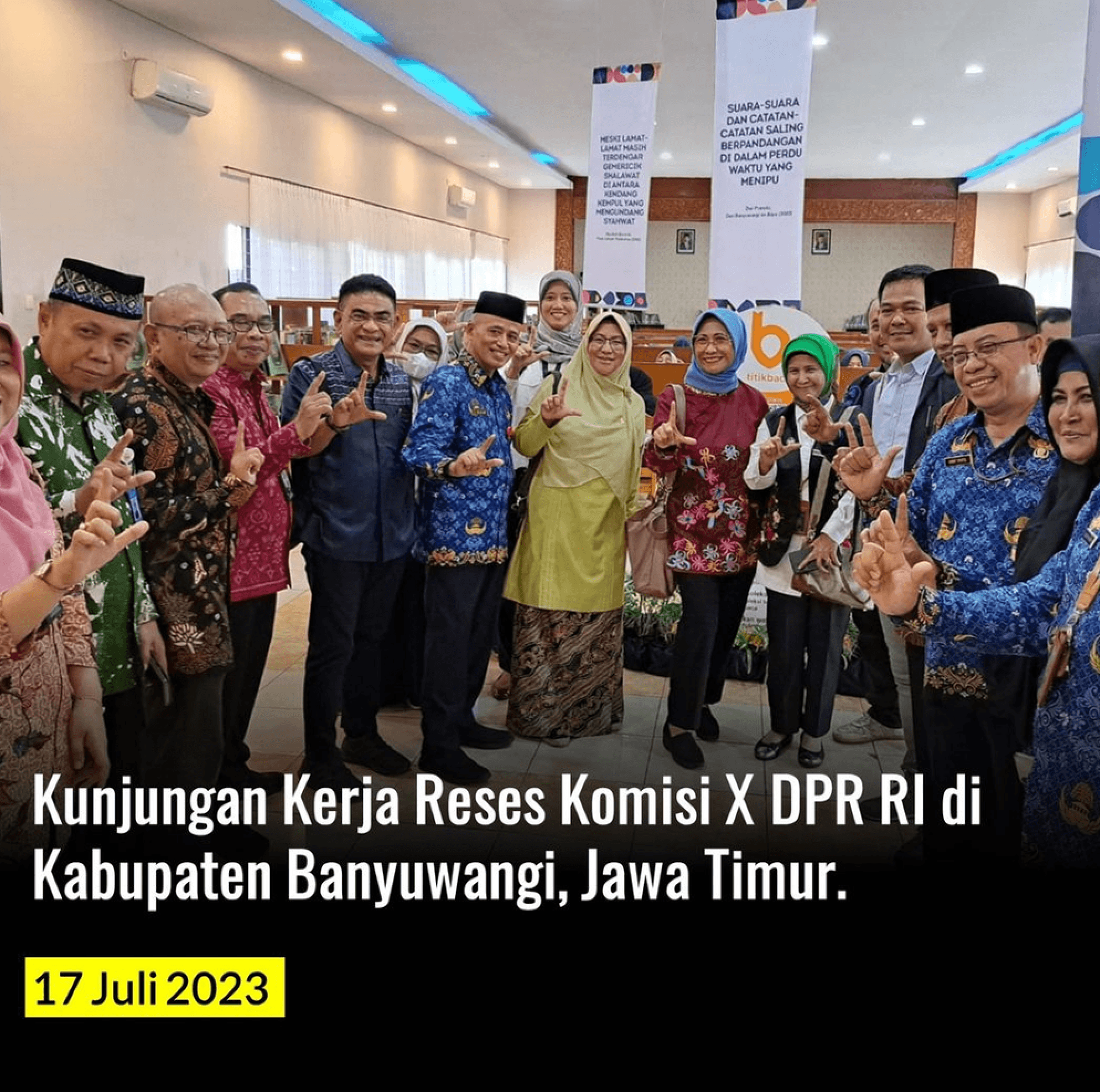 Kunjungan Kerja Reses Komisi X DPR RI Bersama Perpusnas RI di Kabupaten Banyuwangi, Jawa Timur