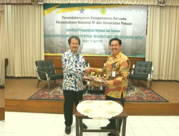 Kepala Perpustakaan Nasional RI Menjalin Kesepahaman Bersama (MoU) dengan Universitas Pakuan Bogor