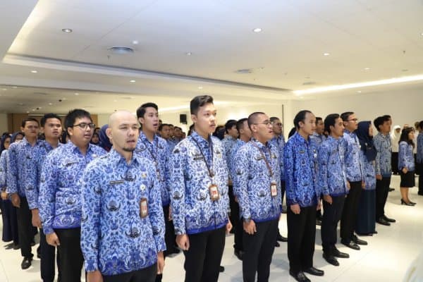 Kukuhkan 300 PNS Baru Perpusnas,  Kepala Perpusnas : Abaikan Paradigma Budaya Baca Indonesia Rendah