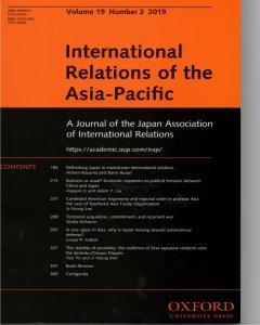 International Relations of the Asia-Pasific. Volume 19 Number 2 2019